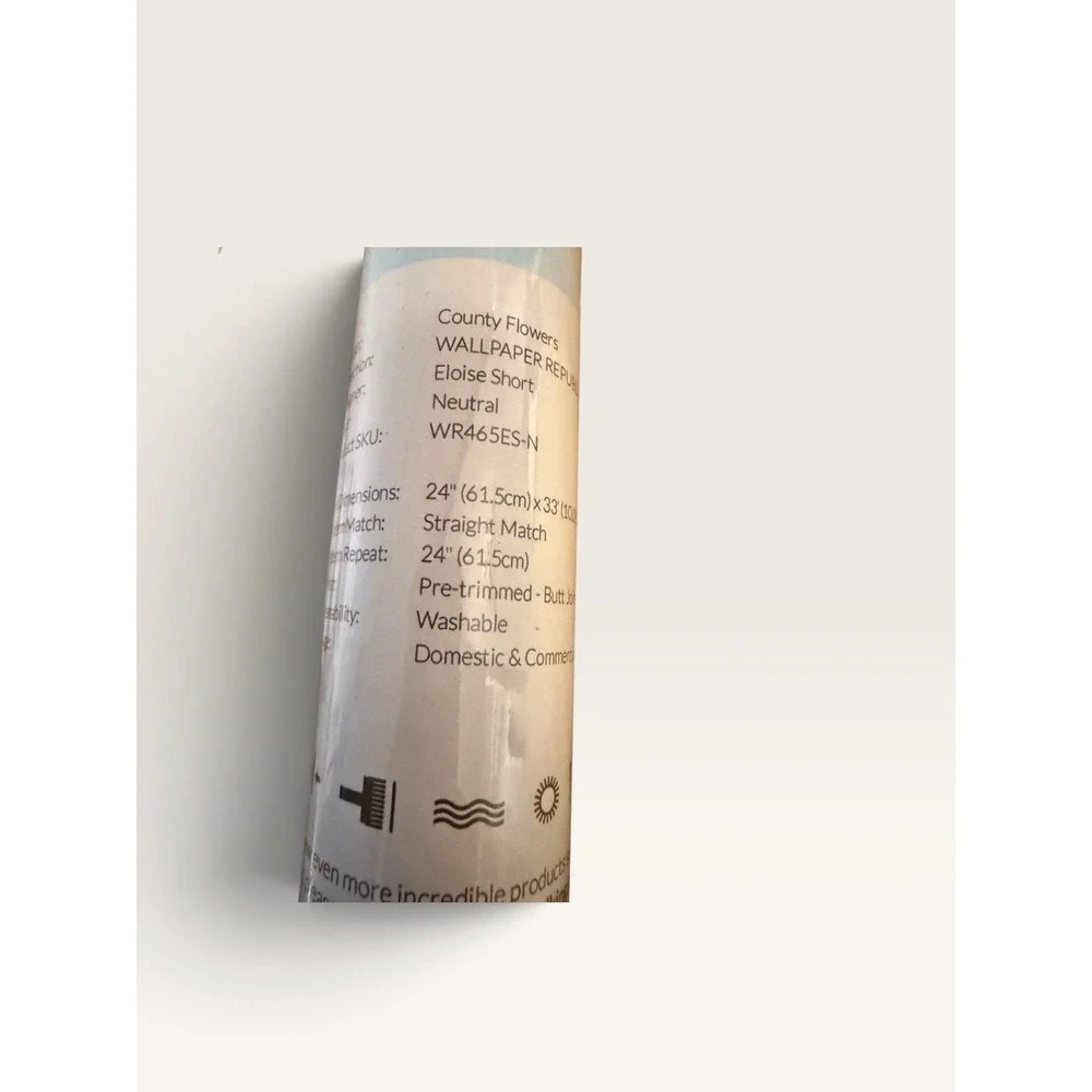 NIB (2) Milton and King County Flowers Neutral Wallpaper Set $420 Sealed